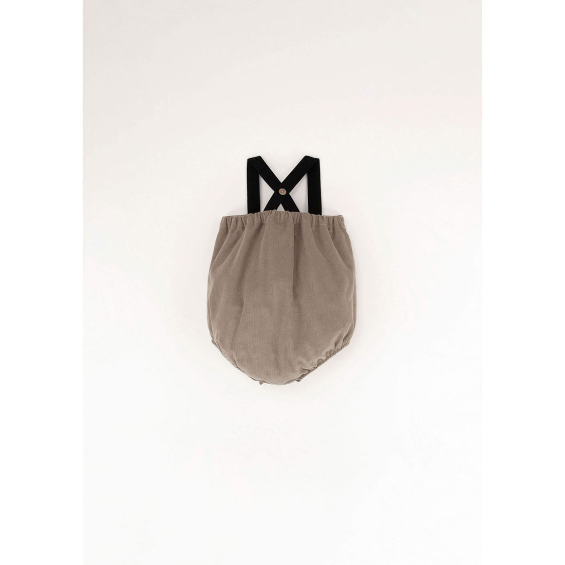 Popelin Taupe Strap Romper