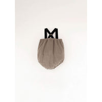 Popelin Taupe Strap Romper