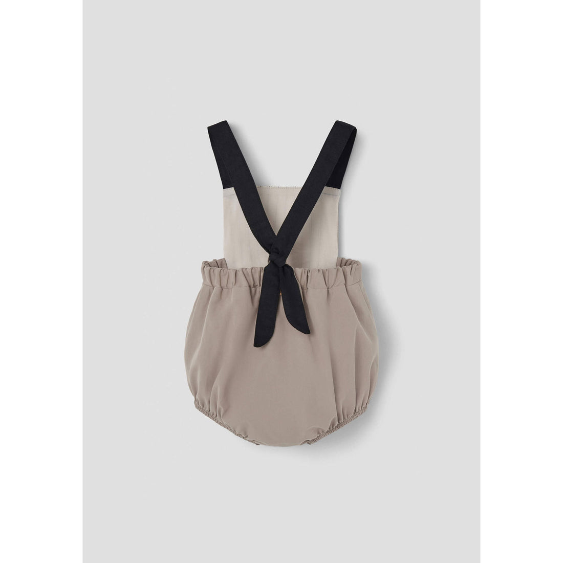 Popelin Taupe Linen Dungarees