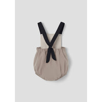 Popelin Taupe Linen Dungarees