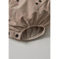 Popelin Taupe Linen Dungarees