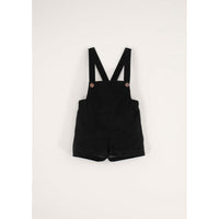 Popelin Black Velvet Suspender Shorts