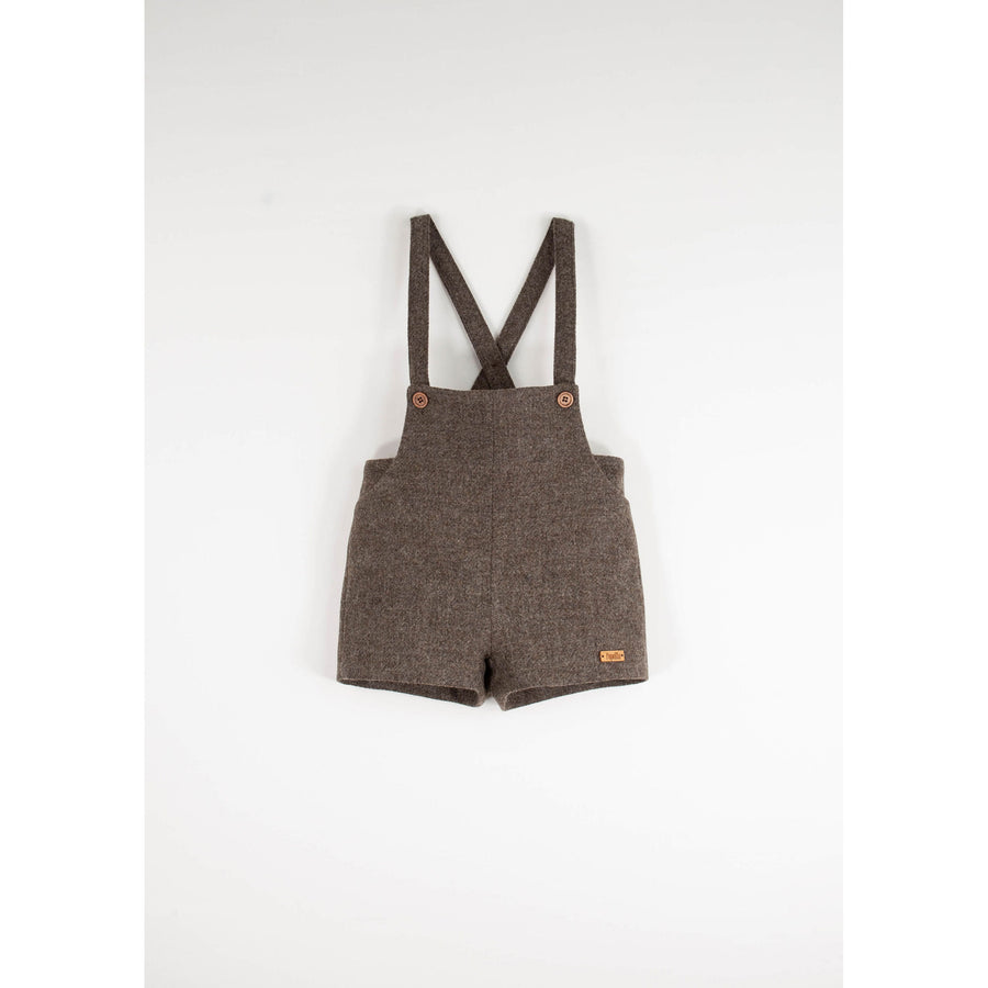 Popelin Brown Wool Suspender Shorts – Ladida