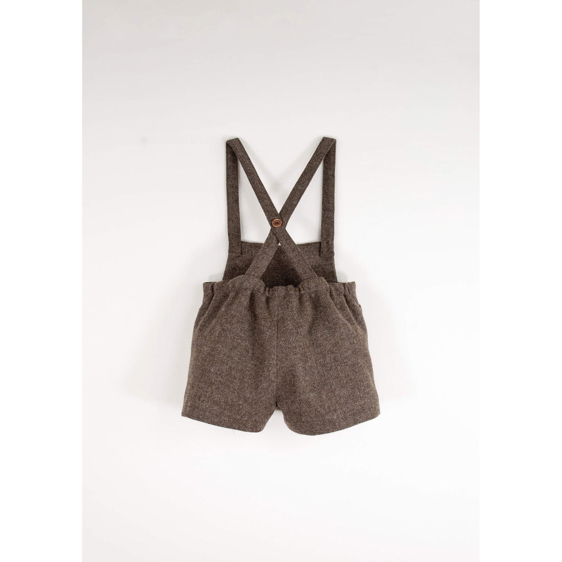 Popelin Brown Wool Suspender Shorts – Ladida