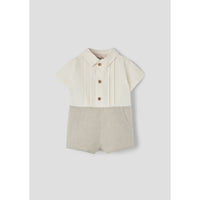 Popelin Sand Oxford Shirt Jumpsuit