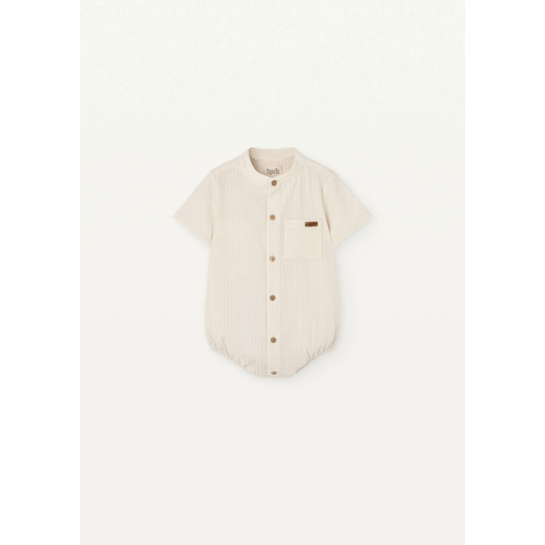 Popelin Off White Shirt Romper