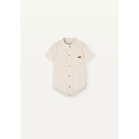 Popelin Off White Shirt Romper