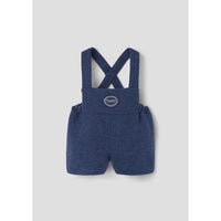 Popelin Blue Woolen Dungarees Shorts