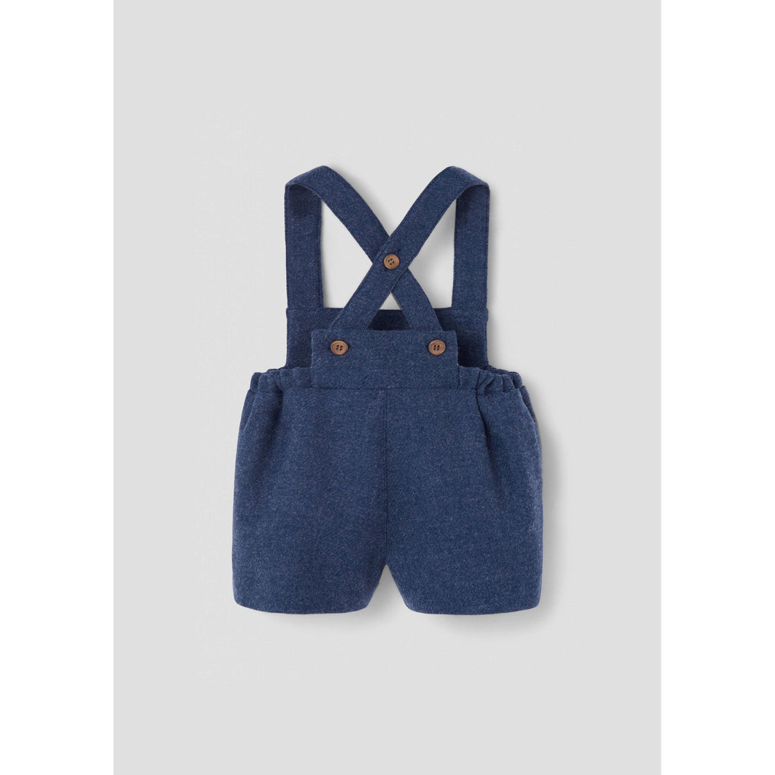 Popelin Blue Woolen Dungarees Shorts