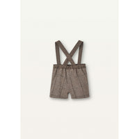 Popelin Brown Herringbone Crossover Strap Shorts