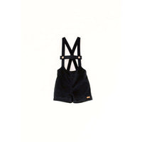 Popelin Black Short Dungarees