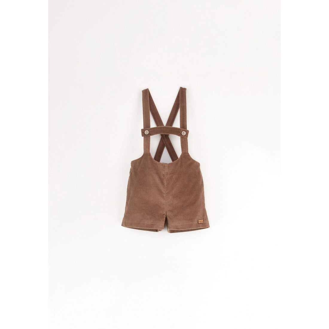 Popelin Ochre Short Dungarees