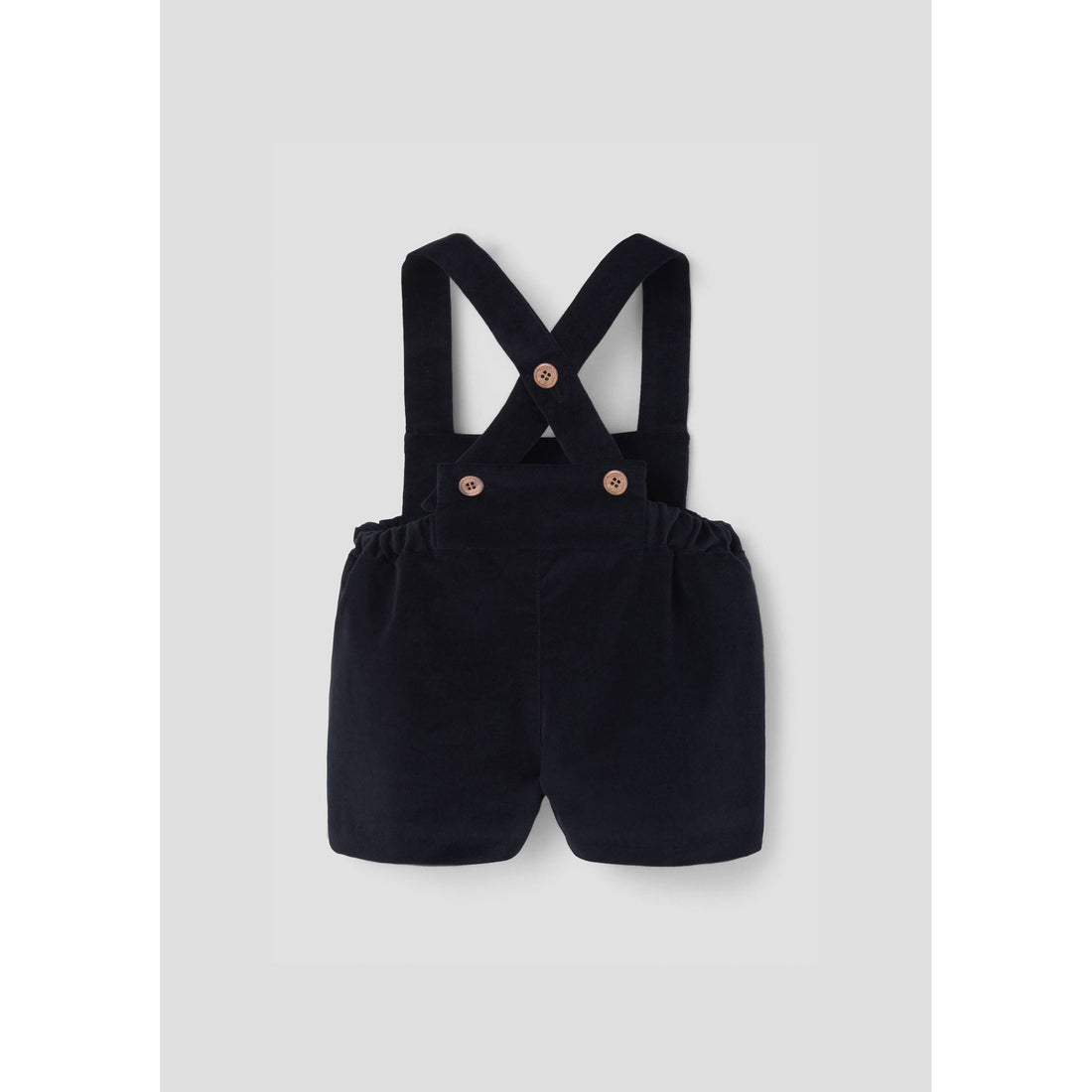 Popelin Black Velvet Dungarees Shorts