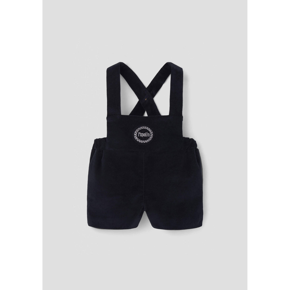 Popelin Black Velvet Dungarees Shorts