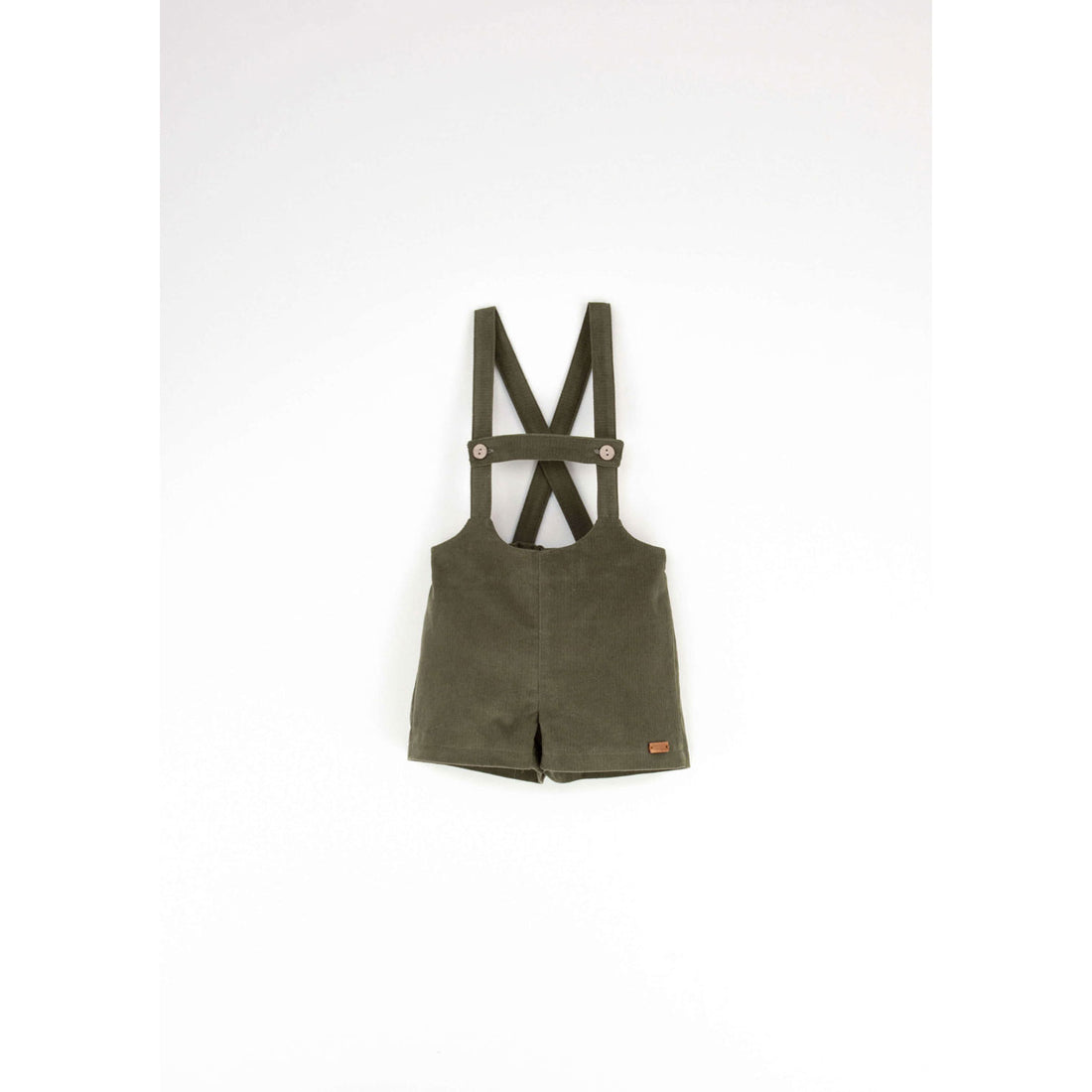 Popelin Green Short Dungarees