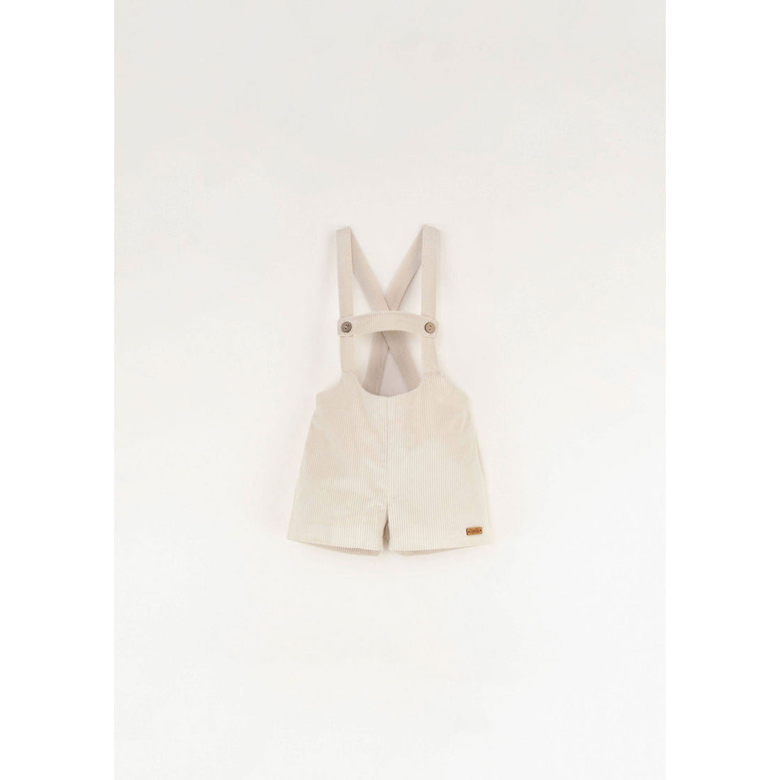 Popelin Off White Short Dungarees