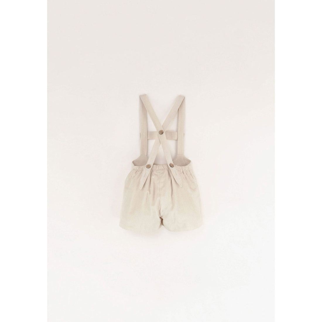 Popelin Off White Short Dungarees