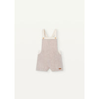 Popelin Sand Linen Contrasting Dungarees