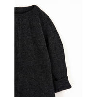 Popelin Dark Grey Openwork Knit Romper