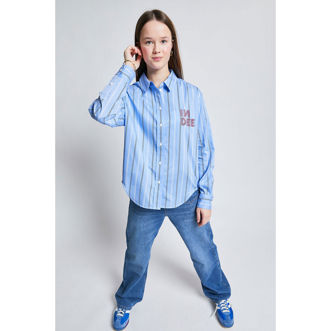 Indee Blue Striped Tacoma Shirt