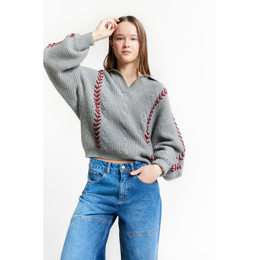 Indee Grey Tahiti Pullover