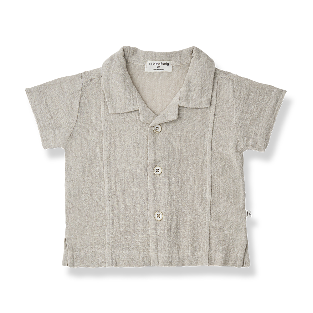 1+ In The Family Beige Tamariu Baby Shirt
