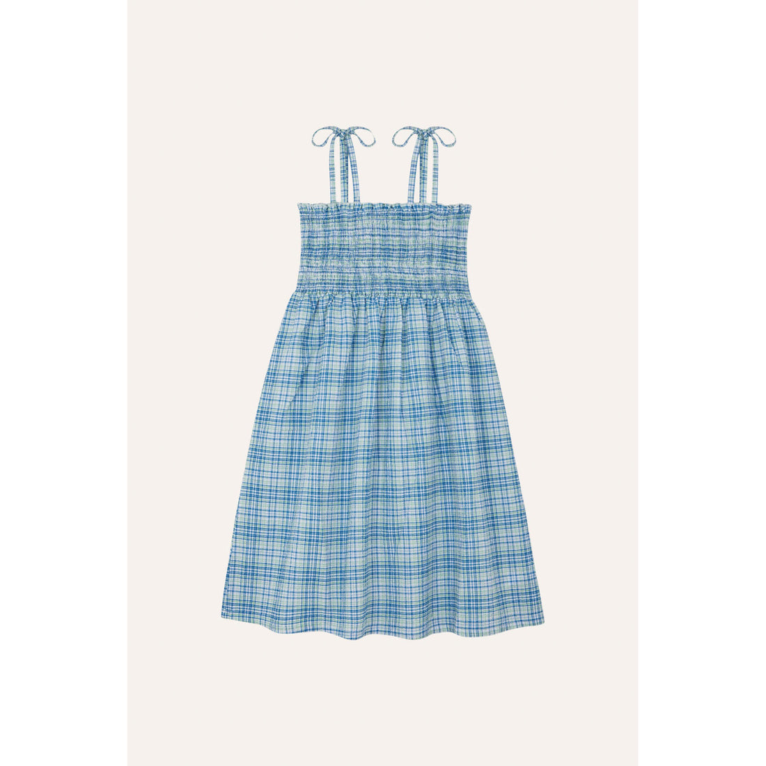 The Campamento Light Blue Checkered Dress