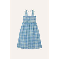 The Campamento Light Blue Checkered Dress