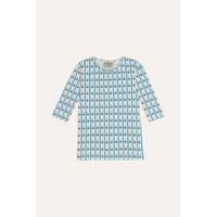 The Campamento Ecru Flower Ribbed 3/4 Sleeve T-Shirt