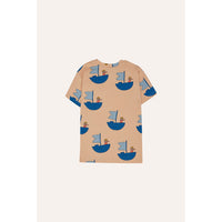 The Campamento Peach Sailor Allover Ribbed T-Shirt