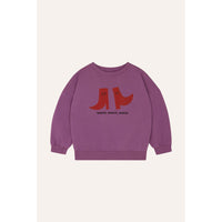 The Campamento Purple Happy Boots Sweatshirts