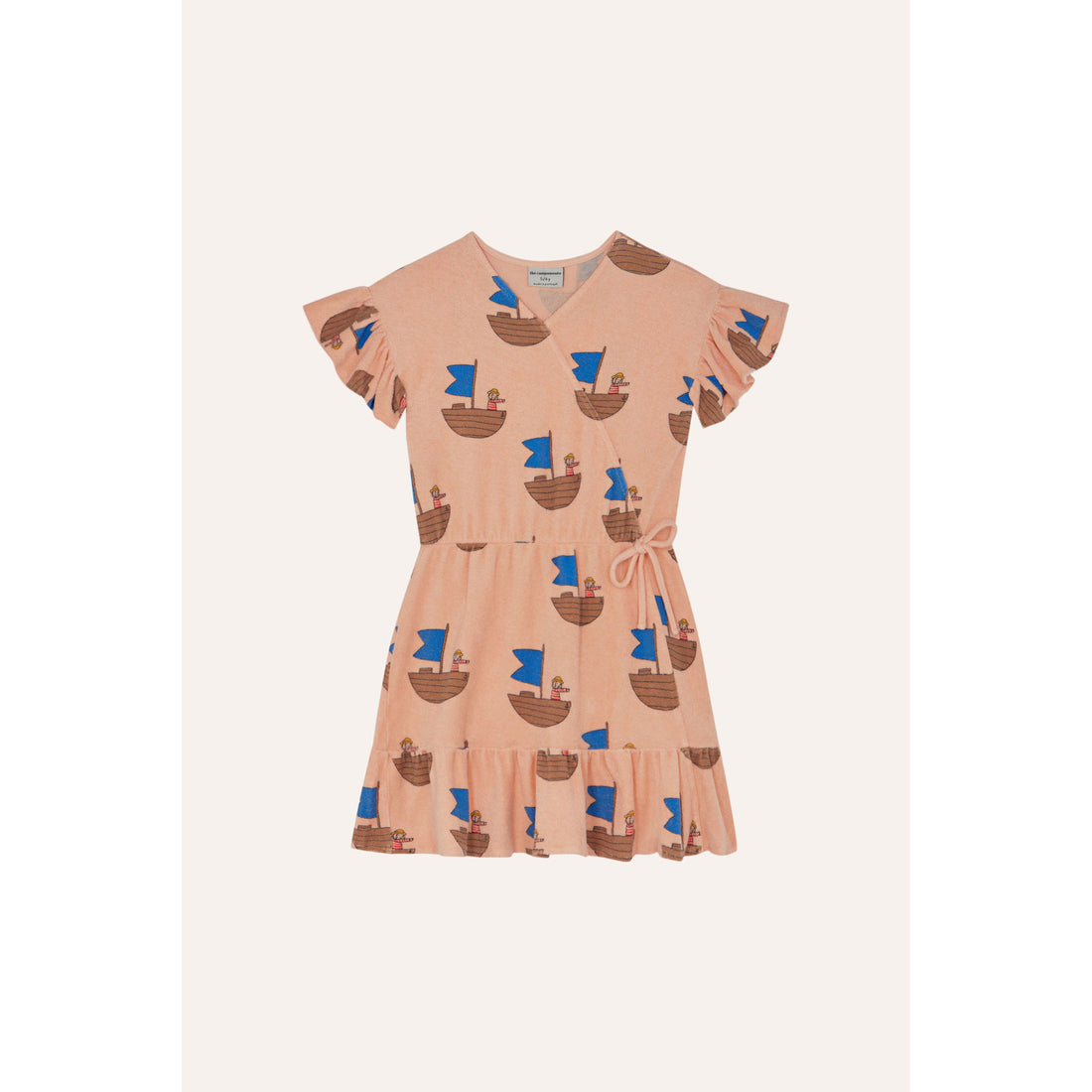 The Campamento Peach Sailor Allover Dress