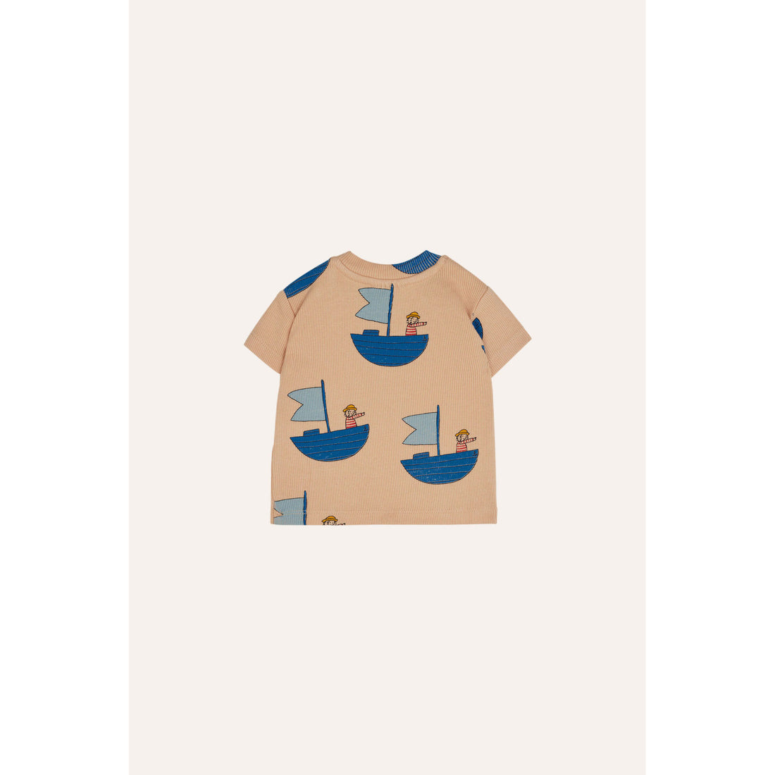 The Campamento Peach Sailor Allover Baby Ribbed T-Shirt