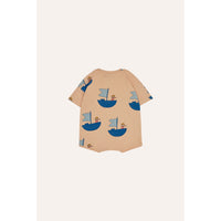The Campamento Peach Sailor Baby Bodysuit