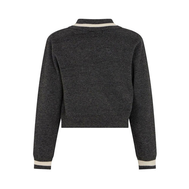 Trussardi Grey Knit Polo Sweater