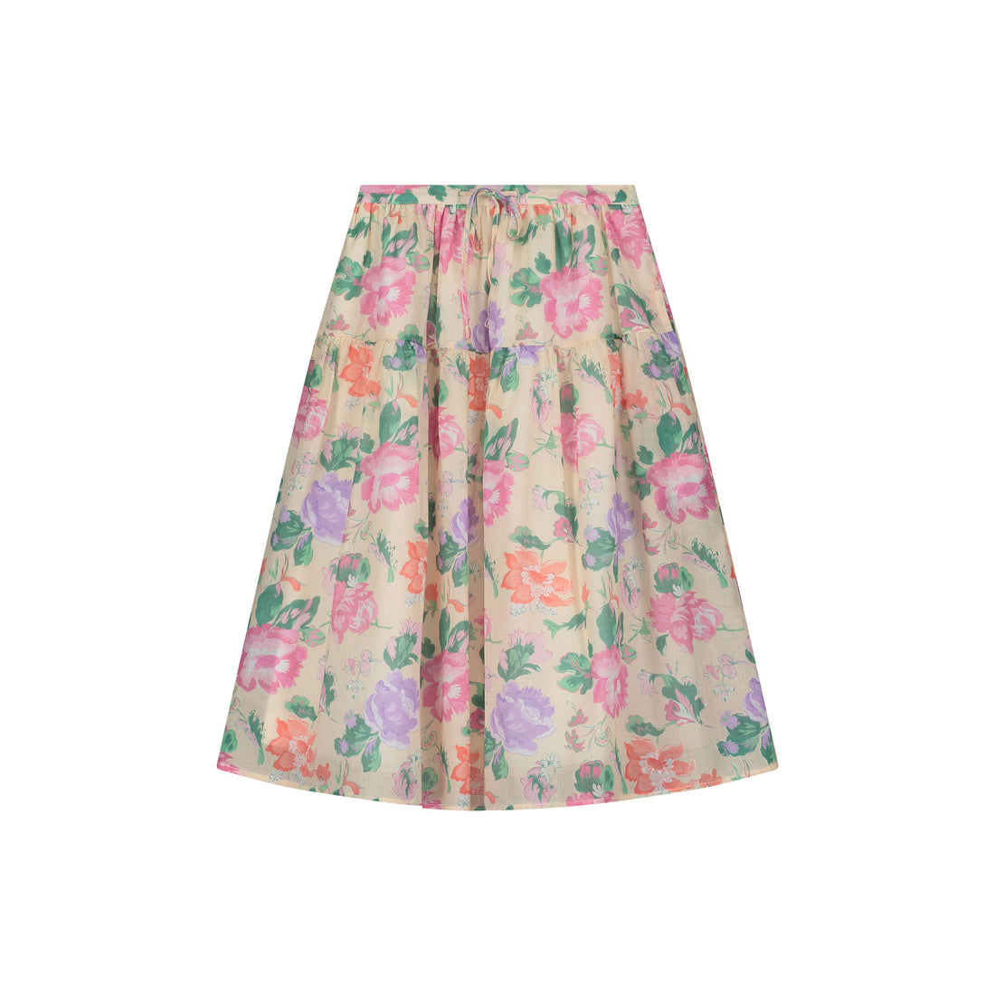 Tangerine Tan Voile Midi Skirt