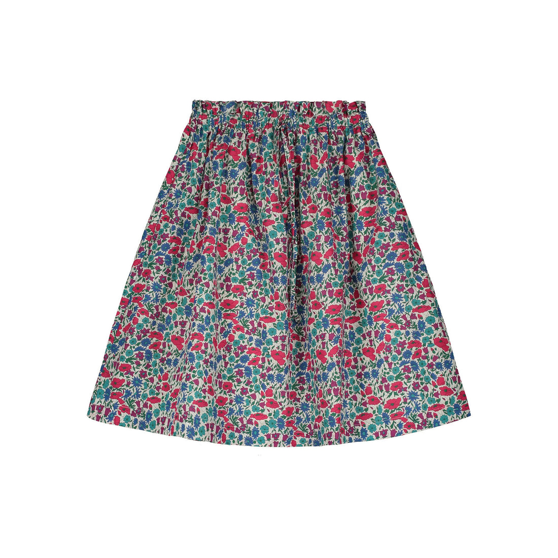 Tangerine Blue Liberty Midi Skirt