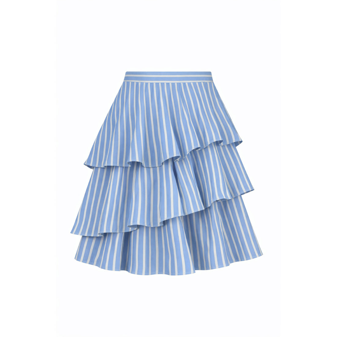 Tangerine Blue Striped Skirt