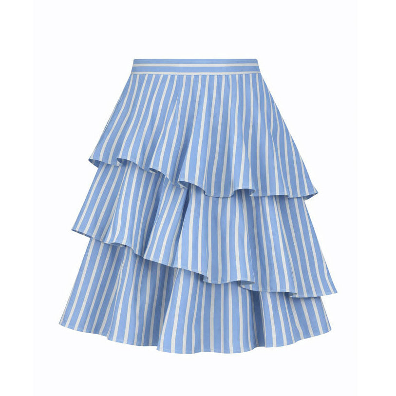Tangerine Blue Striped Skirt
