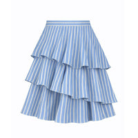 Tangerine Blue Striped Skirt