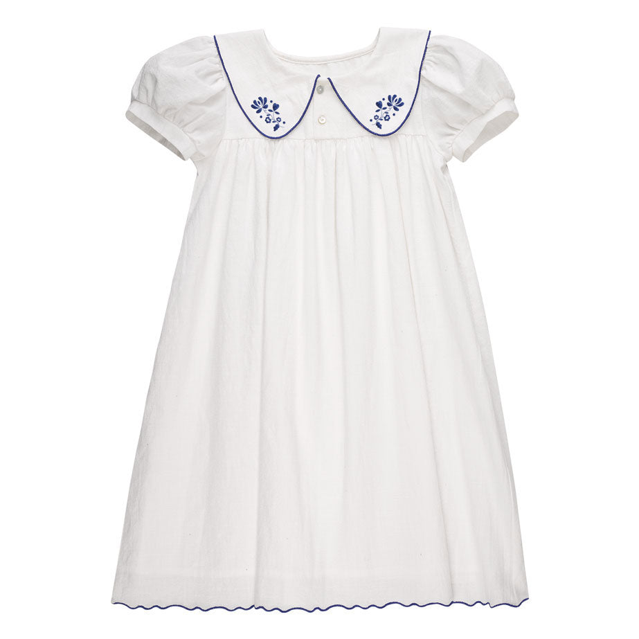 The Little Poets Ecru Embroidery Sophia Dress