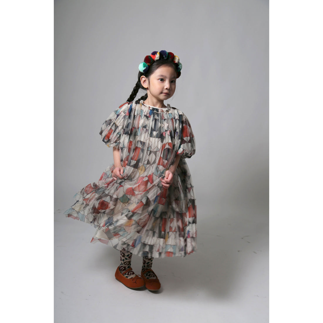 open lace back dress Cornucopia Pleated Wrap Frock Dress – The Little Red Planet main image 0