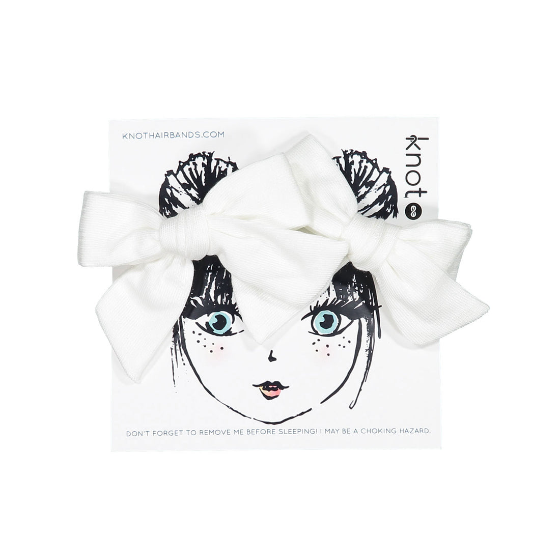Knot Hairbands  White Tidal Tee Bow Set