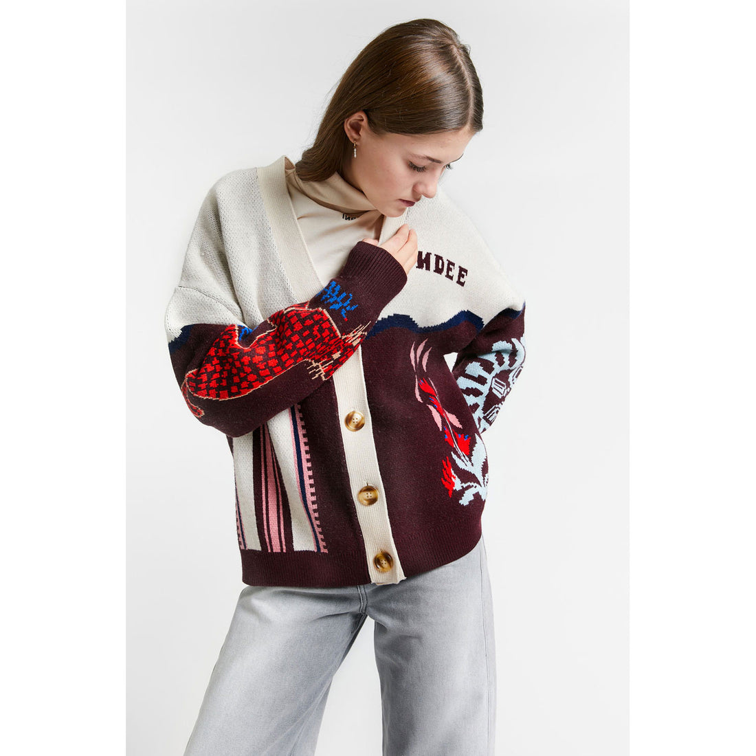 Indee Merlot Timberlake Cardigan