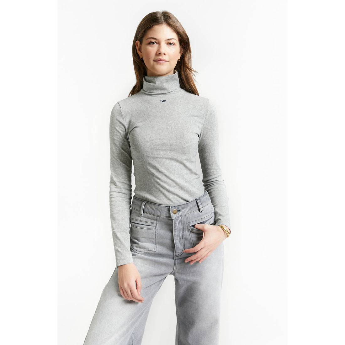 Indee Grey Melange Timeless T-Shirt