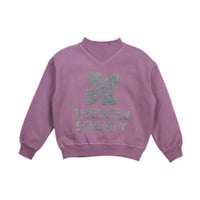 The New Society Grape Bliss TNS Logo Rib Collar Sweatshirt