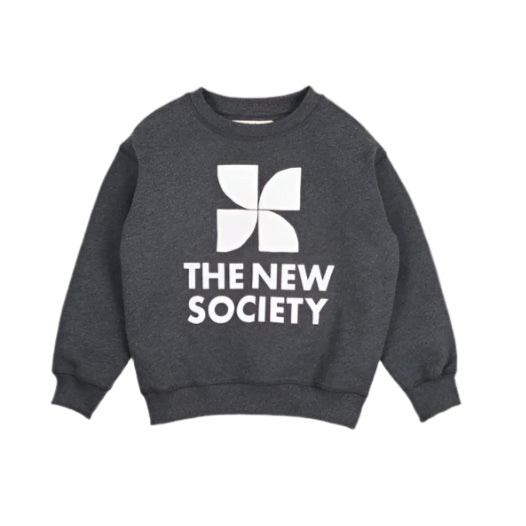 The New Society Galactic Grey Melange TNS Logo Sweatshirt