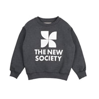 The New Society Galactic Grey Melange TNS Logo Sweatshirt
