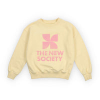 The New Society  Soft Lemon TNS Logo Sweatshirt