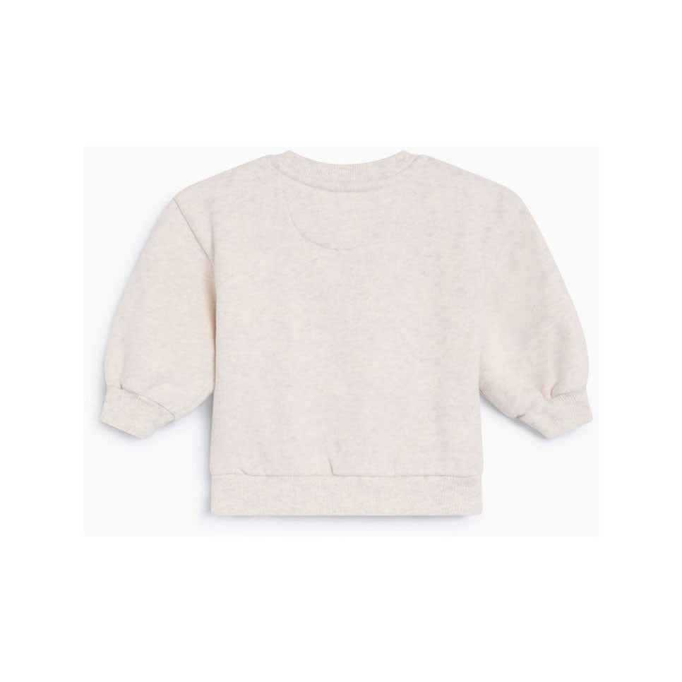 The New Society Whisper White Melange TNS Logo Baby Sweatshirt